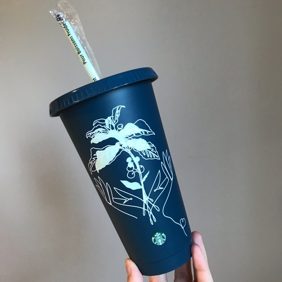 Starbucks Other - Starbucks Earth Day Limited Reusable Cold Cup Navy Sip Sustainably 2022